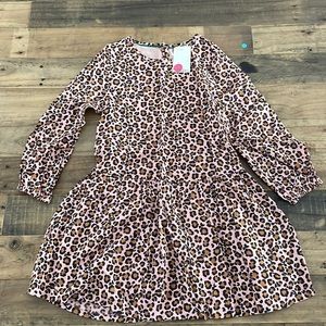 NWT Boden Girls Pink Leopard Dress